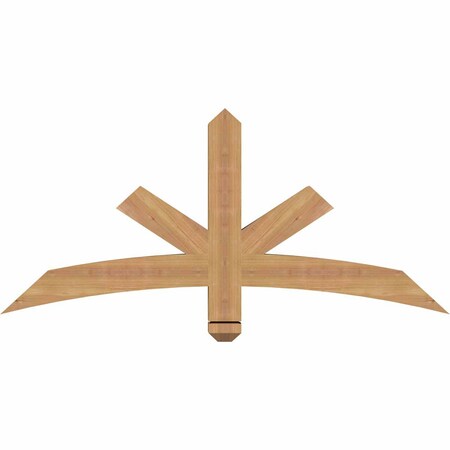 Ekena Millwork Alberta Smooth Timber Gable Bracket, Western Red Cedar, 48"W x 22"H x 3 1/2"D x 3 1/2"F, 11/12 Pitch GBW048X22X0404ALB00SWR